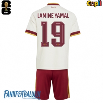 Spania Lamine Yamal #19 Echipament de Fotbal Replică Mondial 2026 Copii Deplasare (+ Șorturi)